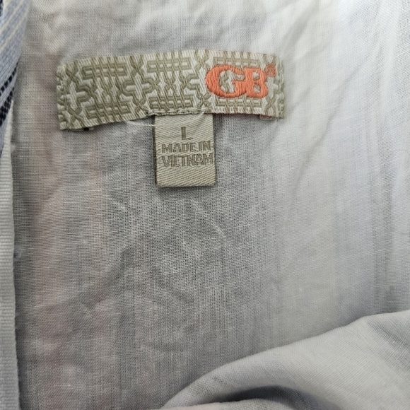 Gianni Bini Stripe Peek A Boo Cotton  spaghetti Strap Midi dress Womens Large - Picture 5 of 6